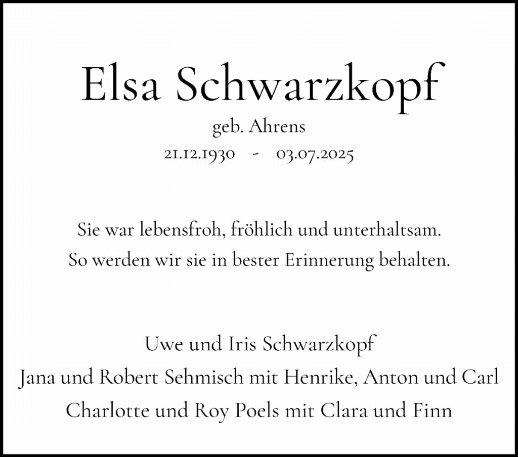 Elsa Schwarzkopf 